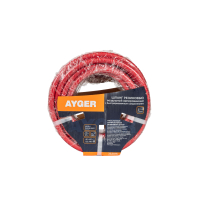 AYGER Шланг 8*15mm 15m резиновый воздушный армированный с быстроразъемным соединением